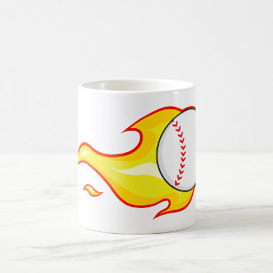 Baseball On Fire Coffee Mug