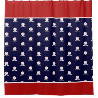 Baseball on Navy Blue Name Sports Room Boys