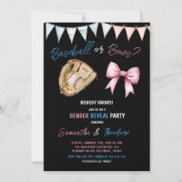 Baseball or Bows Boy or Girl Gender Reveal Party