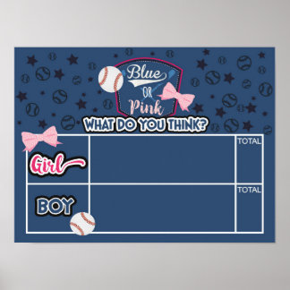 baseball or bows cast your vote poster