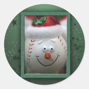 Baseball ornament sticker