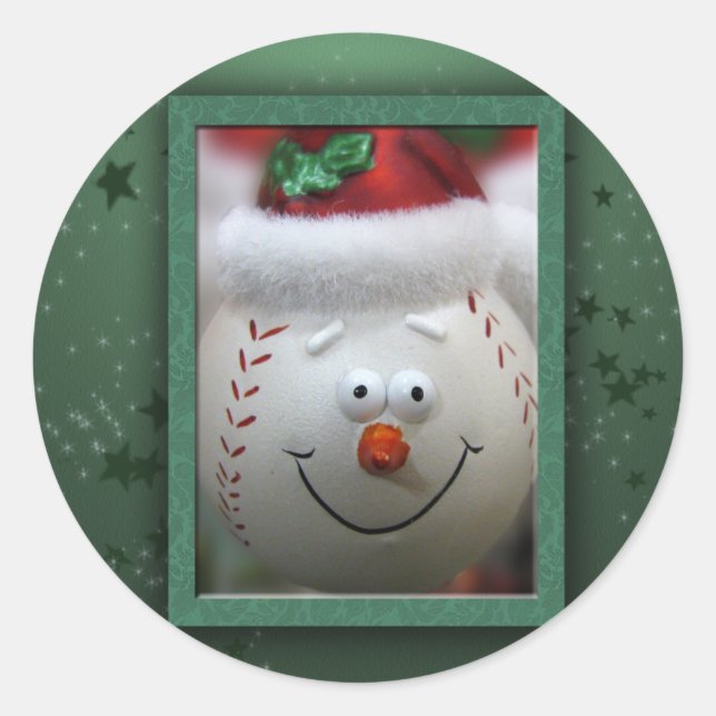 Baseball ornament sticker (Front)