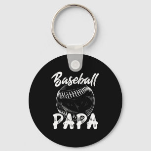 Baseball Papa For Men Family Matching Players Team Keychain