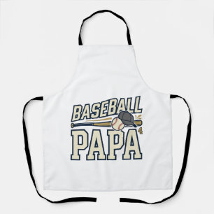 Baseball Papa Vintage Engraving Shirt Design_1 Apron