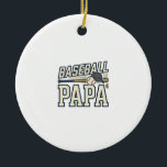 Baseball Papa Vintage Engraving Shirt Design_1 Ceramic Ornament<br><div class="desc">Baseball Papa Vintage Engraving Shirt Design_1</div>