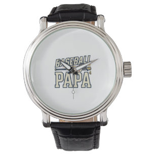Baseball Papa Vintage Engraving Shirt Design_1 Watch