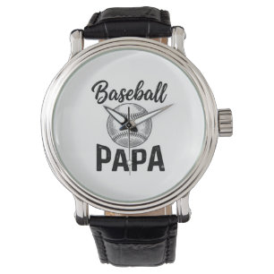 Baseball Papa Vintage Engraving Shirt Design_1 Watch