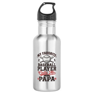 Baseball Papa Vintage Engraving Vector Design_1 532 Ml Water Bottle