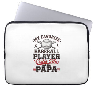 Baseball Papa Vintage Engraving Vector Design_1 Laptop Sleeve