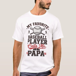 Baseball Papa Vintage Engraving Vector Design_1 T-Shirt