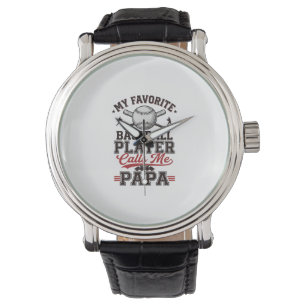Baseball Papa Vintage Engraving Vector Design_1 Watch