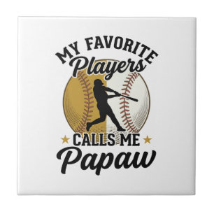 Baseball Papaw Favourite Players Vintage Shirt Des Tile