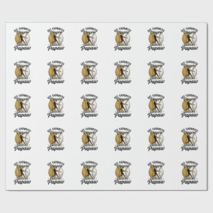 Baseball Papaw Favourite Players Vintage Shirt Des Wrapping Paper
