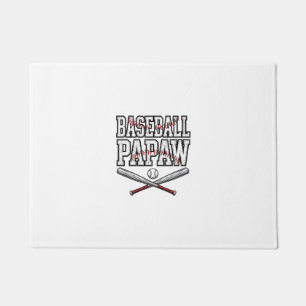 Baseball Papaw Vintage Engraving Design_1 Doormat