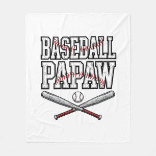 Baseball Papaw Vintage Engraving Design_1 Fleece Blanket
