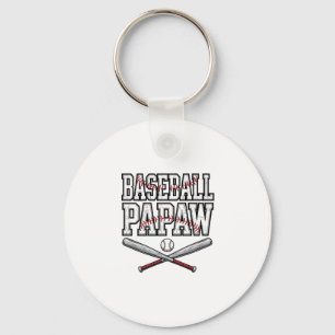 Baseball Papaw Vintage Engraving Design_1 Keychain