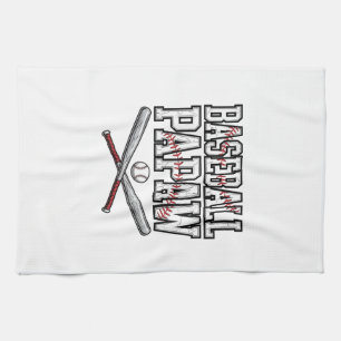 Baseball Papaw Vintage Engraving Design_1 Kitchen Towel