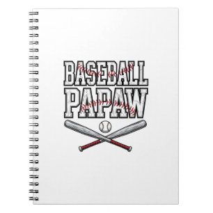 Baseball Papaw Vintage Engraving Design_1 Notebook