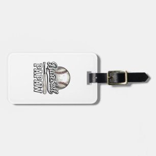 Baseball Papaw Vintage Engraving Shirt Design_1 Luggage Tag