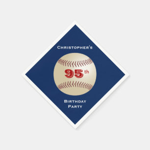 Baseball Paper Napkins, 95th Birthday Party Napkin