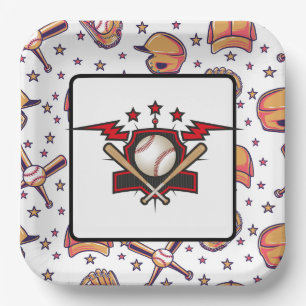 Baseball paper plate