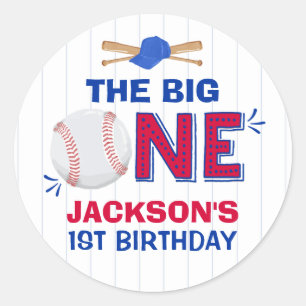 Baseball Party Favour Tag Baseball Sticker Seal
