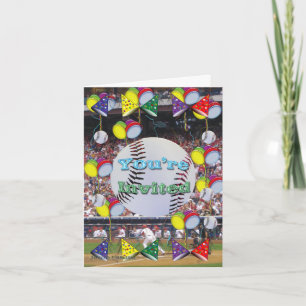 Baseball Party Invitation Card
