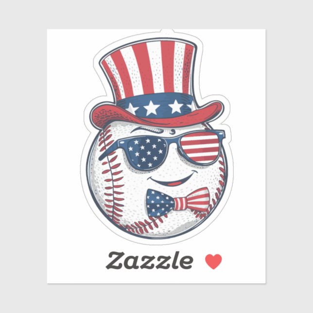 Baseball Patriotic 4th of July Baseball Lover (Sheet)