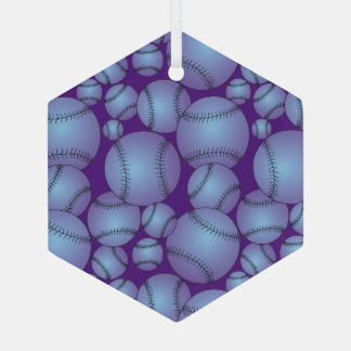Baseball Pattern Ceramic Ornament