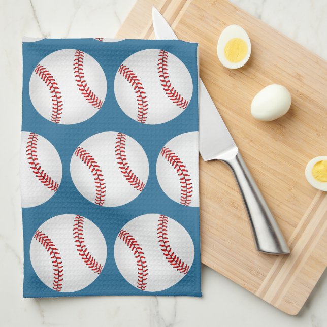 Baseball Pattern Kitchen Towel (Quarter Fold)