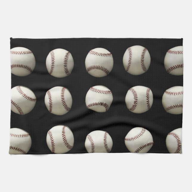Baseball Pattern Kitchen Towel (Horizontal)