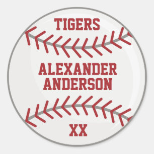 Baseball Personalize Classic Round Sticker