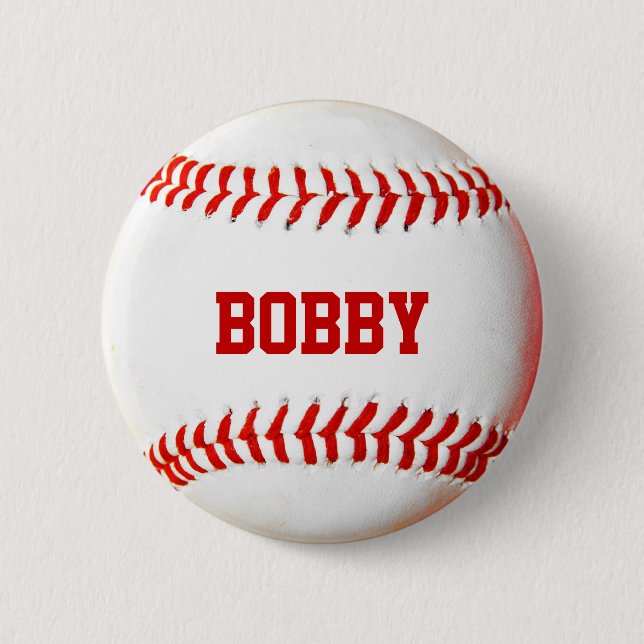 Baseball Personalized 2 Inch Round Button (Front)