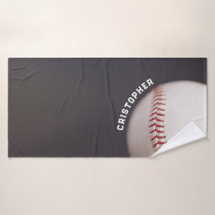 Baseball Personalized Bath Towel