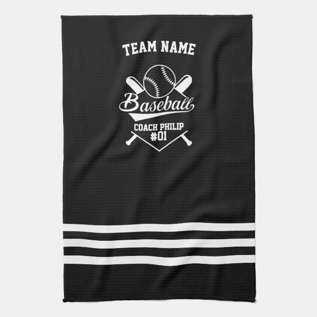 Baseball Personalized Coach, Team Mom Kitchen Towel (Vertical)
