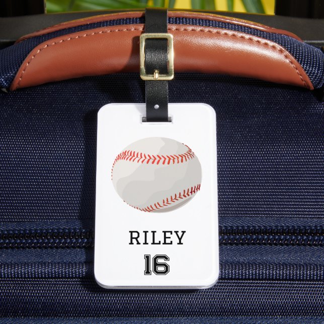 Baseball Personalized Custom Team Bag Tag Gift (Front Insitu 2)