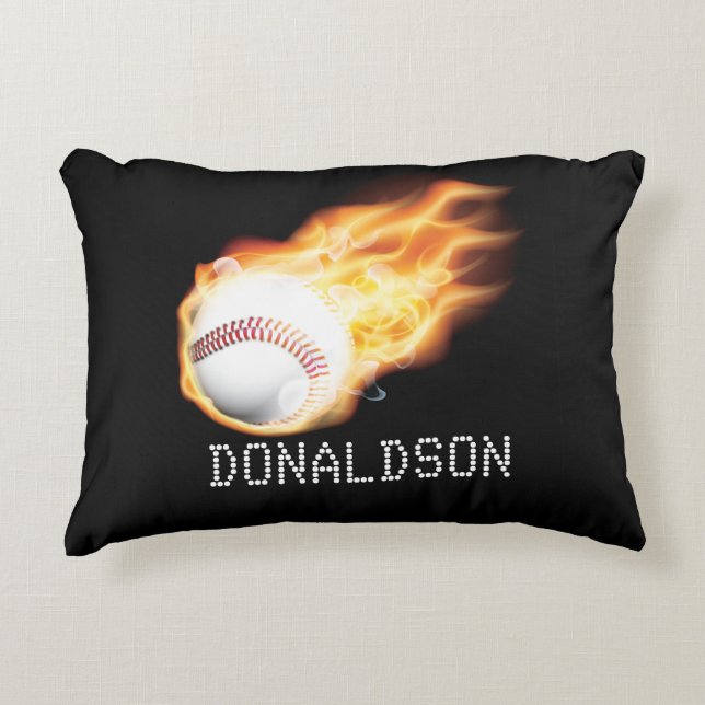 Baseball Personalized Decorative Pillow (Front)