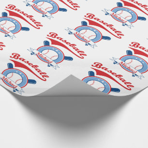 Baseball Personalized Gift Wrapping Paper
