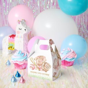 Baseball Personalized Girl Birthday Favor Box