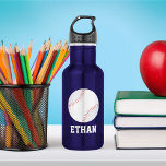 Baseball Personalized Kids 532 Ml Water Bottle<br><div class="desc">Personalized design for your little athletes and sports fans.</div>