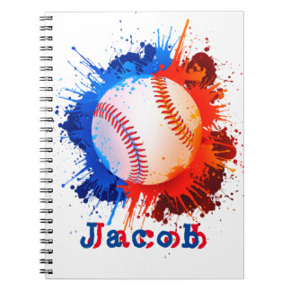 Baseball personalized kid's notebook