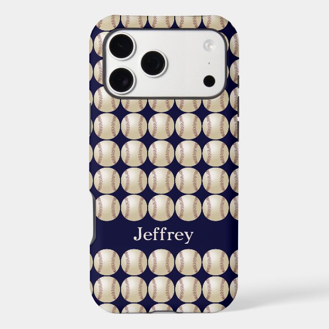 Baseball, Personalized Name, Blue (Back)