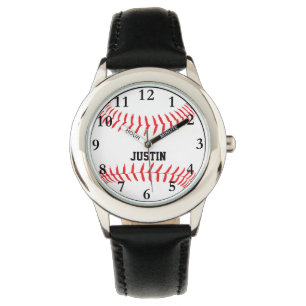 Baseball Personalized Name Boys Watch