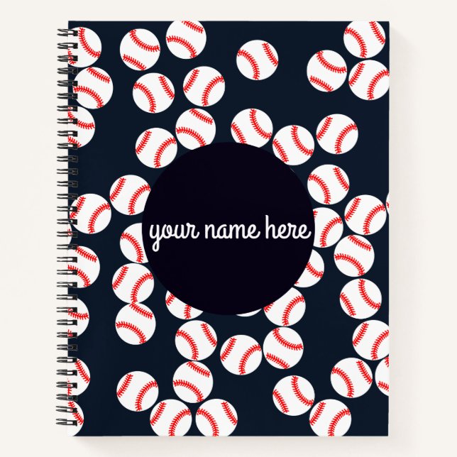 Baseball Personalized Notebook (Front)