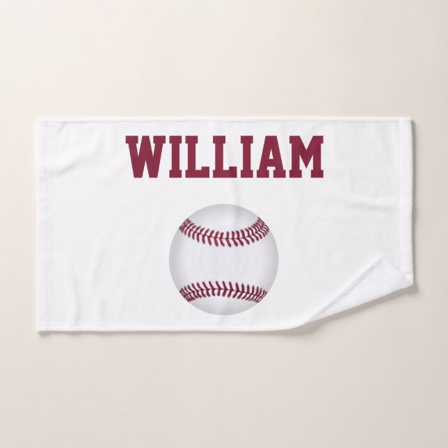 Baseball Personalized Sports Hand Towel (Hand Towel)