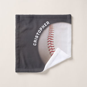 Baseball Personalized Wash Cloth