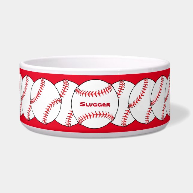 Baseball Pet Bowl (Front)