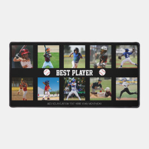 Baseball photo collage template Photo Block Desk Mat