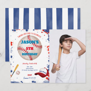 Baseball Photo Invitations