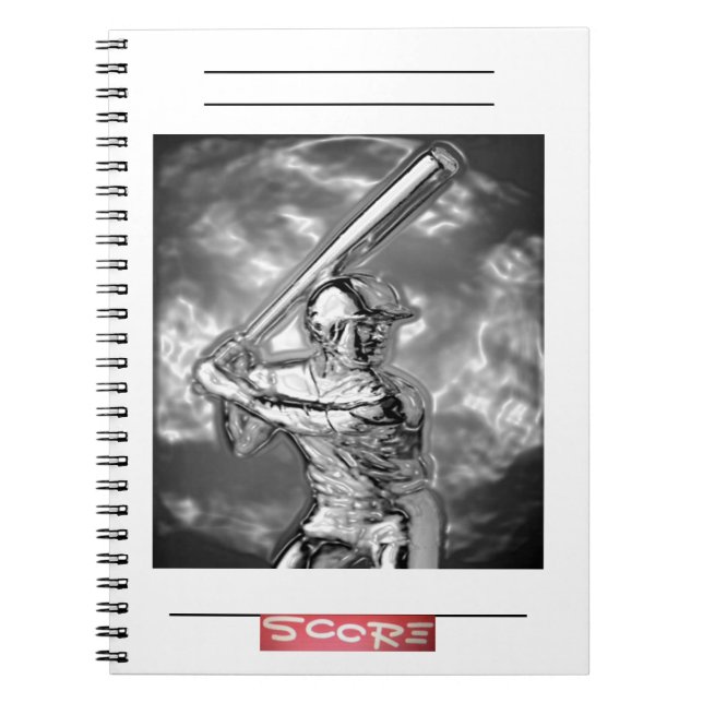 BASEBALL Photo Notebook (80 Pages B&W) Organize (Front)